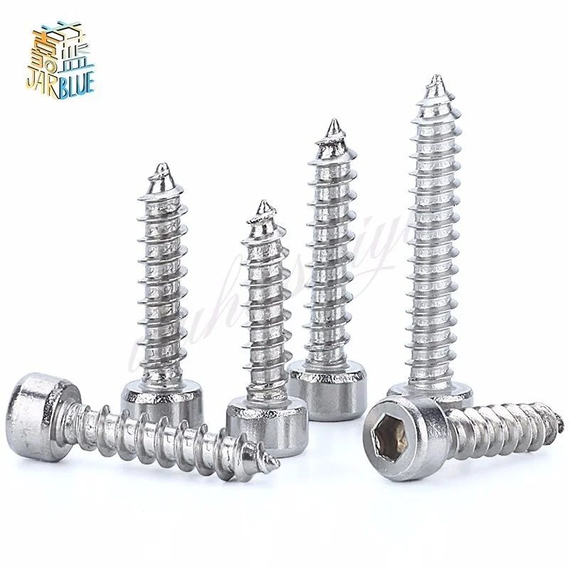 50 Pcs M2 M2.6 M3 Ha Nickelplated Socket Head Cap Screw Selftapping