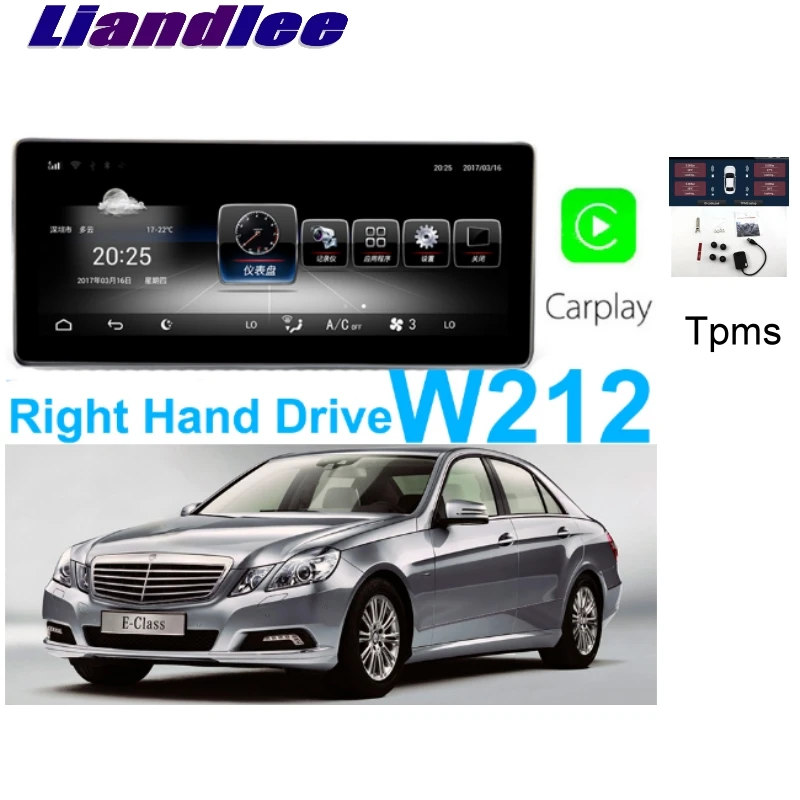 Liandlee автомобильный мультимедийный плеер NAVI для Mercedes Benz MB E W212 E200 правый руль RHD CarPlay TPMS Стерео gps навигация