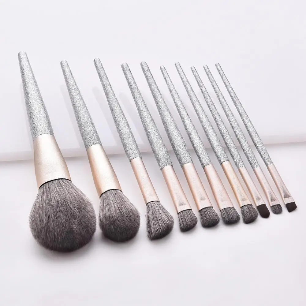 

High end Silver Pink blush brush Professional face Eye Full set of make-up brush Recommended by makeup artist Make up tool brush