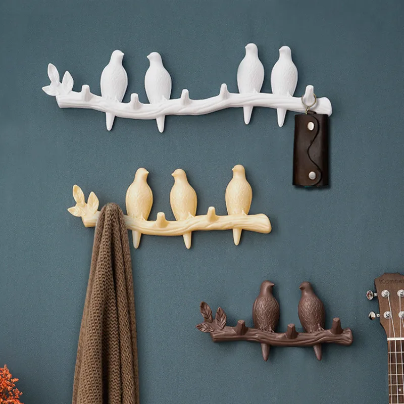 Настенный крючок в европейском стиле с 3d рисунком птиц для самостоятельного