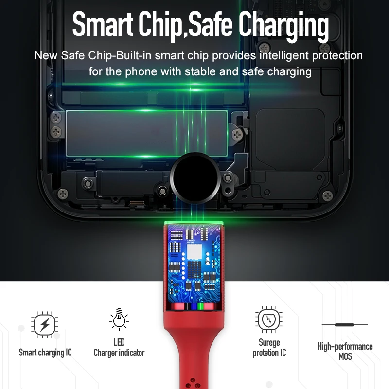 Jellico 2.1A светодиодный кабель Micro USB для быстрой зарядки Huawei Samsung Xiaomi Redmi 4X Note 4 5 Android