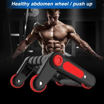 

Foldable Abdominal Wheel Workout Abdominal Roller Fitness Training Equipment Push-up Press-up Machine Rack
