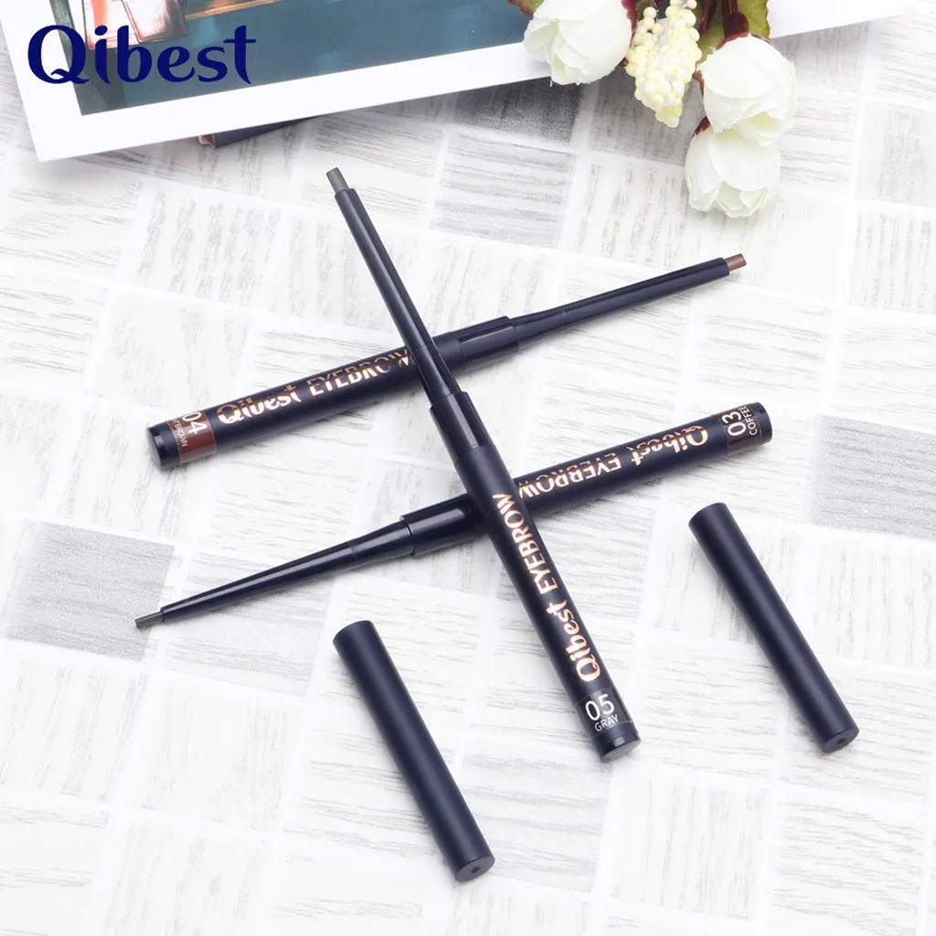 Eyebrow Pencil 5 Colors Long-Lasting Rotating Waterproof And Sweat-Proof Oval Eyebrow Tattoo Pen Women Makeup Tools Freeshipping