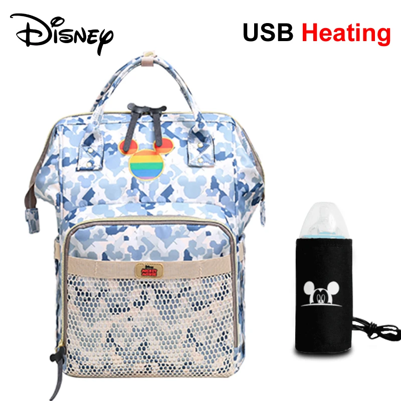 Disney Новинка, модная сумка для подгузников для мам, дорожная сумка для подгузников, рюкзак для мам, сумка для беременных, Большая водонепроницаемая сумка для подгузников - Цвет: Синий