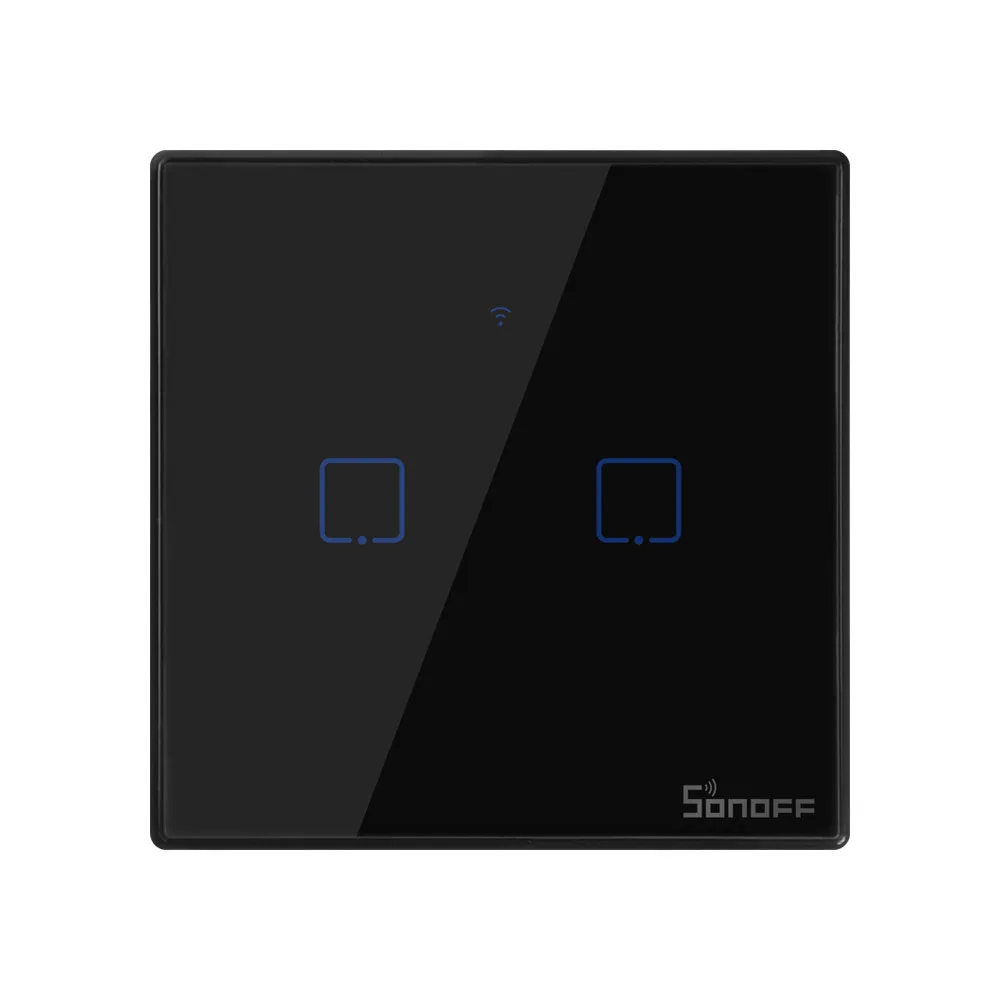 Умный настенный сенсорный выключатель Sonoff T3 EU 2C TX с Wi Fi и границей 433