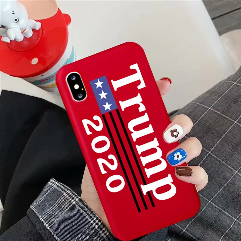 Donald Trump Étui iPhone XR 11 X XS MAX Pro 8 7 Plus 6 6s 5 5s SE 2020 10 plastique Coque silicone Apple iPhone Cas de téléphone art meme président Politique Amérique 
