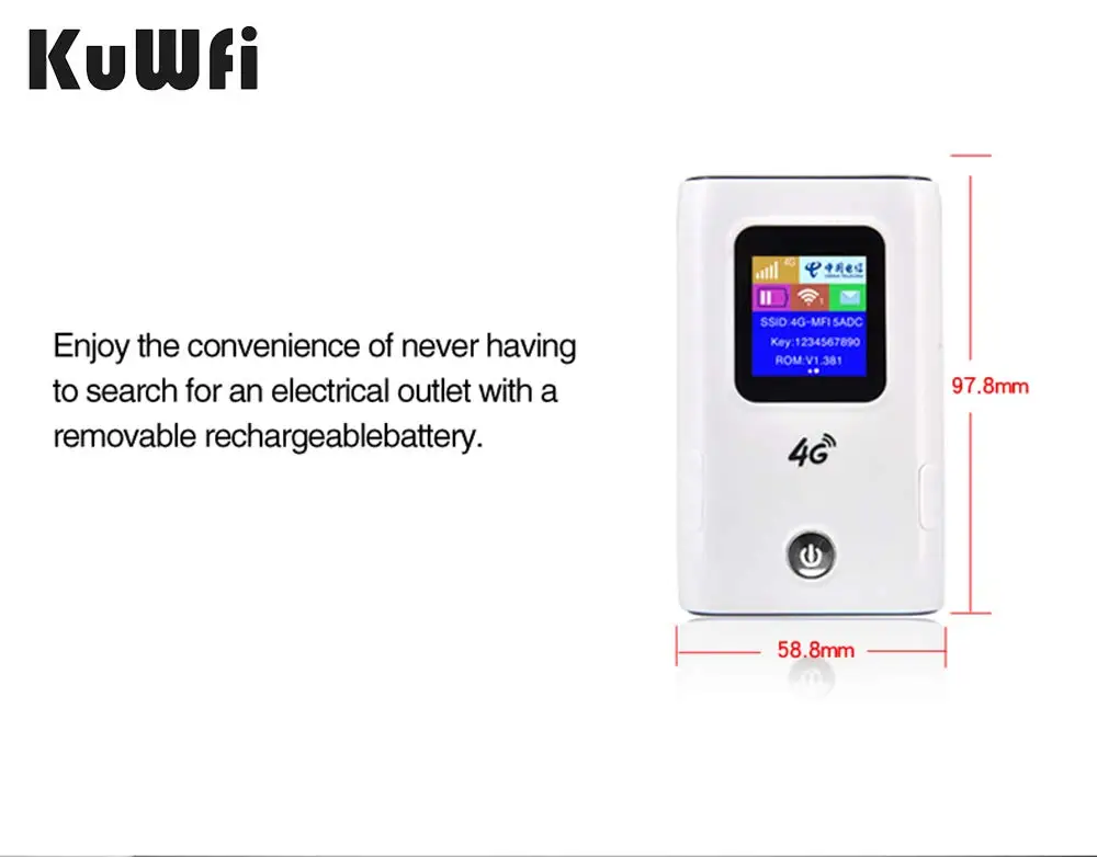 KuWFi 4G WiFi роутер 5200mAh power Bank 4G LTE карманный мобильный Wifi точка доступа разблокировка FDD/TDD глобальная sim-карта до 10 пользователей