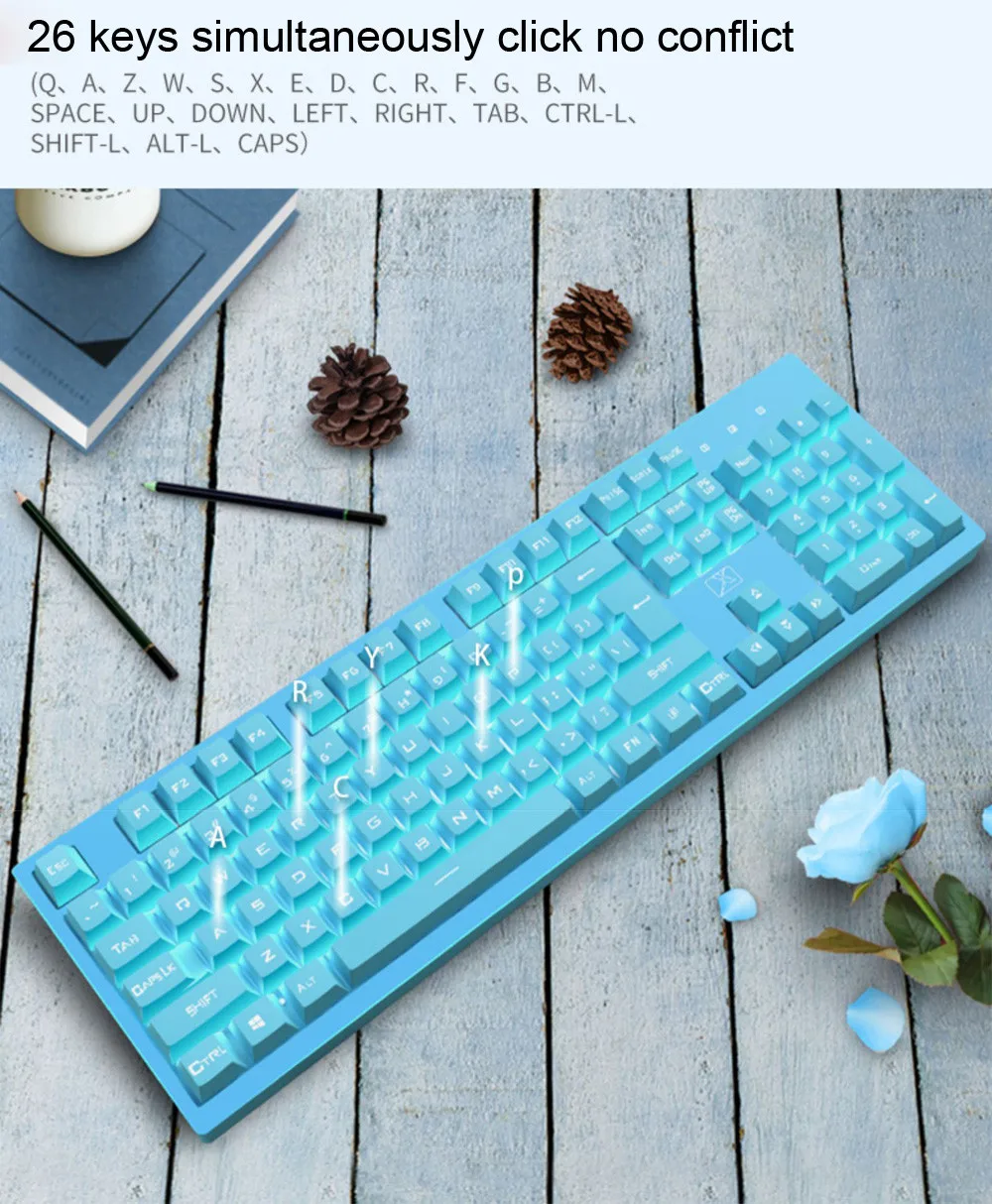 K616 P-BT Keycaps 104 клавиш Wird клавиатура для игр Keyboad ПК ноутбук игровая мышь игуровая мышка беспроводная мышь Новинка# G20
