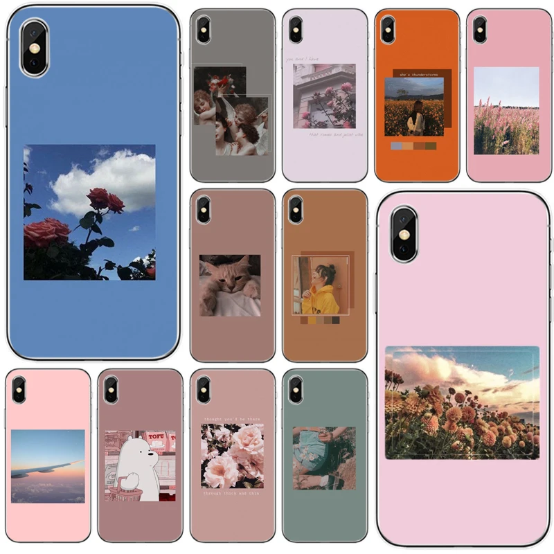 Блокировка экрана эстетическое крышка чехол для телефона из мягкого силикона