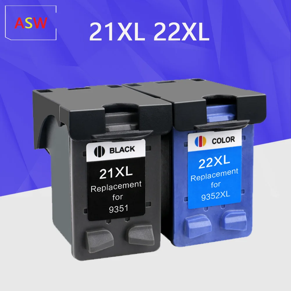 ASW 21XL 22XL Ink Cartridge Replacement for hp 21xl For hp22 for hp