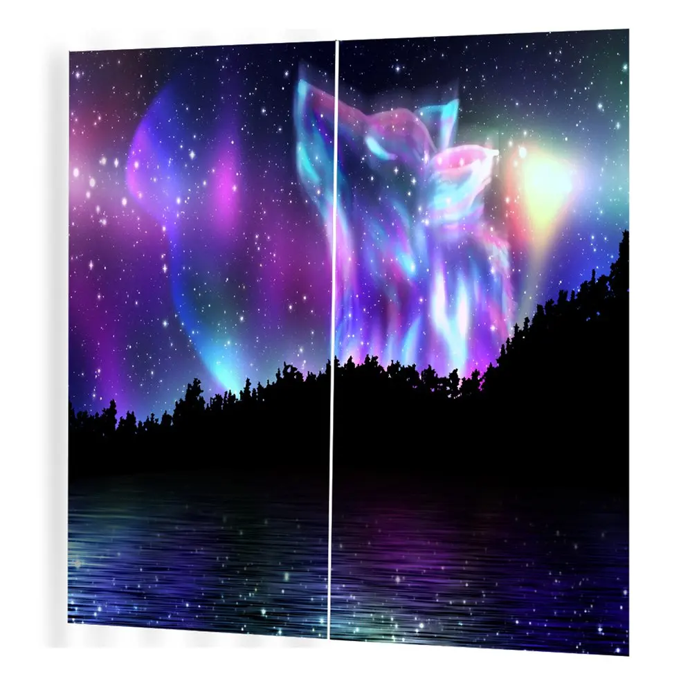 Занавеска с изображением волка современный дизайн занавеска для дома кухни