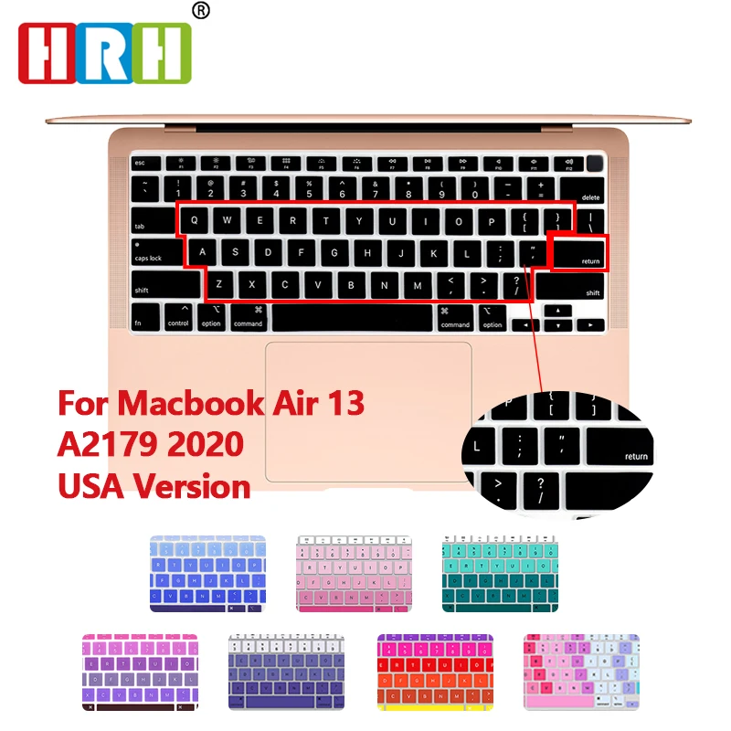 Skin-Cover-Protector HRH English-Keyboard Rainbow-Color Macbook A2337 Silicone for Newest