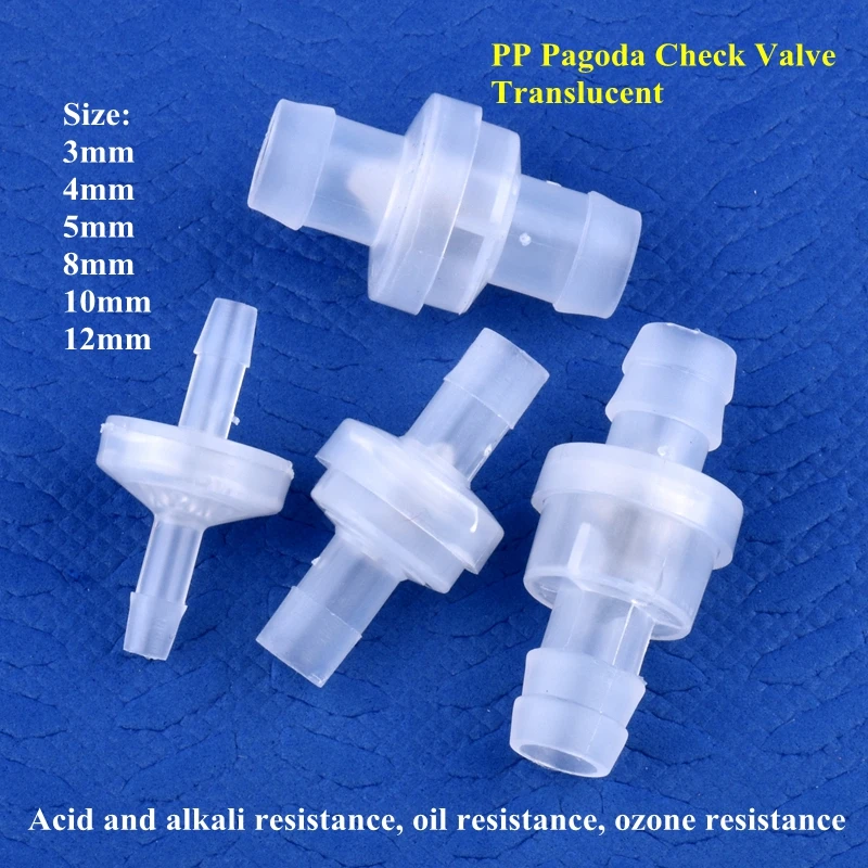 5~200pcs 3~20mm Mini PP Non-Pressure Check Valve Drip Irrigation Hose Joint Non-Return Valve Aquarium Tank Pipe One-way Valve