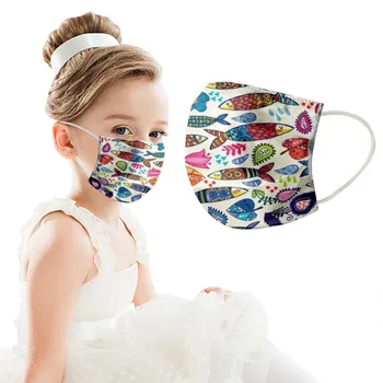 

Kids Face 10/50pcs Fashion Children Disposable Breathable Polyester Face Facemasks Funny Face Mask Tapabocas Mascarilla