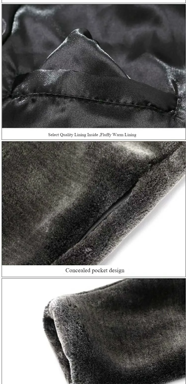 Autumn Winter Mens Faux Fur Mink Coat Short Grey Hooded Coat Plush Fluffy Coat Male Plus Size Xxxl 4xl 5xl Warm Overcoat Men