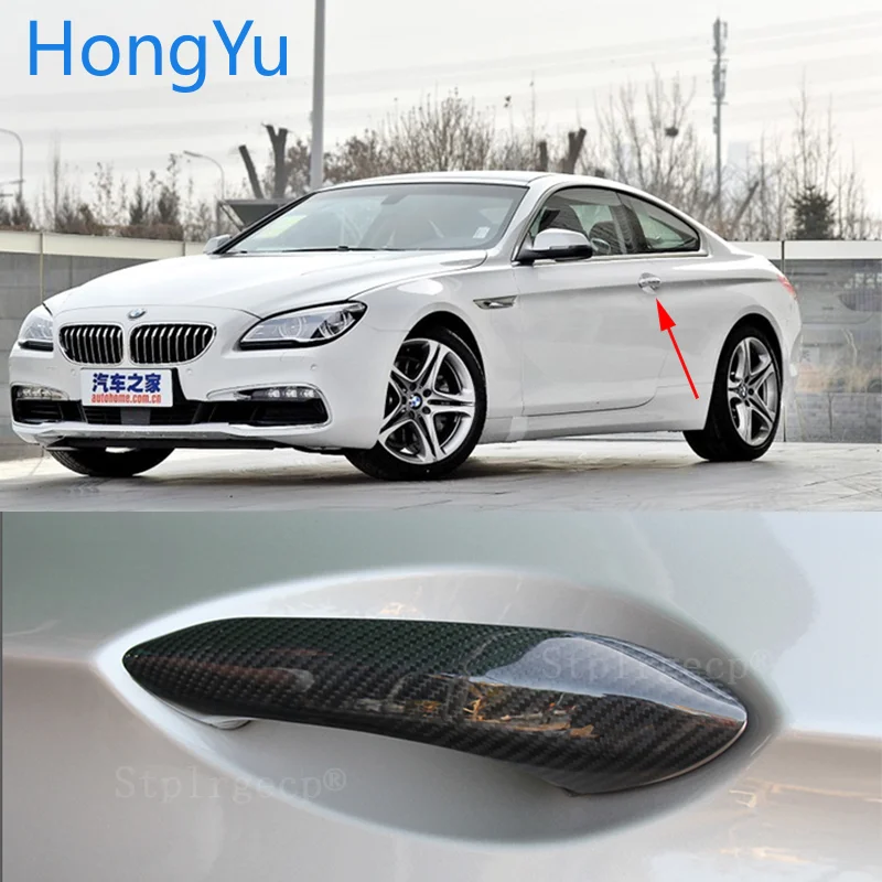 Углеродное волокно Авто ручка двери внешняя отделка крышки для BMW 6 серии F06 F12 F13 G32