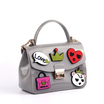 

Woman bag New 2020 Brand fashion Handbag shining PU jelly bag Boutique tote candy transparent noble feminina bag Casual Clutch