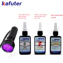 Strong 50ml Kafuter UV Glue Curing Adhesive K- 303 300 51LED UV Flashlight UV Curing Adhesive Crystal Glass and Metal Bonding