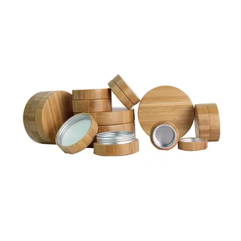 

Fancy container 10g 30g organic aluminum inner cosmetic jar bamboo cream jar,bamboo eye cream cosmetic jar, bamboo aluminum jar