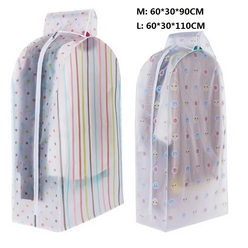 Smiley Print Пылезащитный чехол для одежды, сумка для хранения одежды, подвесной органайзер для хранения, водонепроницаемый чехол для костюма, пылезащитный чехол - Цвет: Smiley Print
