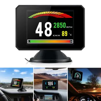 

P16 HUD Head-Up Display Car-styling Car Water Temperature Volt Digital Display Fuel Consumption HUD Display Speed Projector