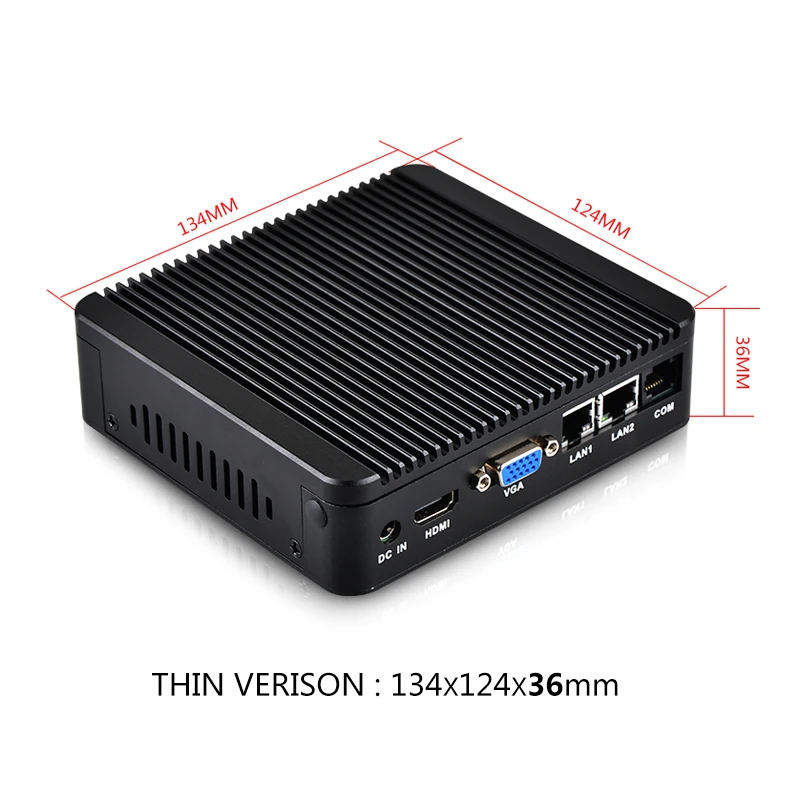 Безвентиляторный мини ПК Intel Celeron J1900 четырехъядерный двойной LAN Windows 10 настольные компьютеры HDMI VGA wifi USB Mirco PC