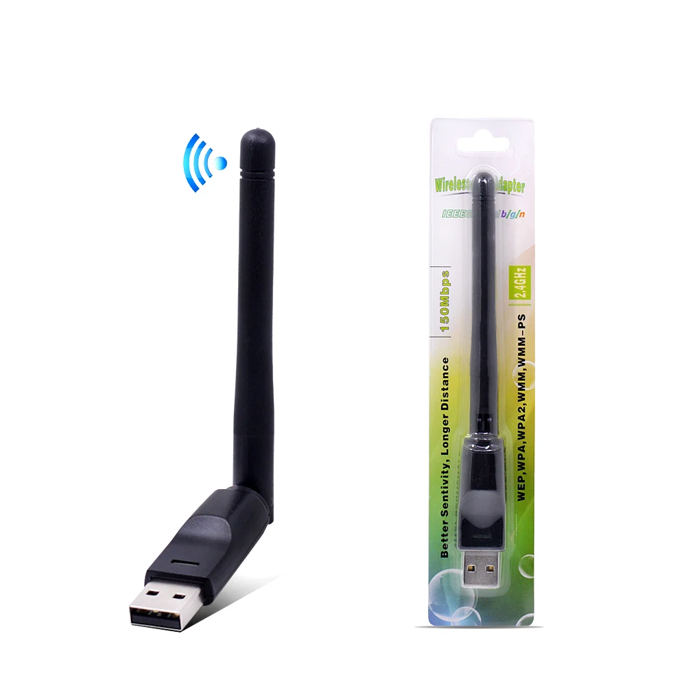 USB 2 0 MT7601 WiFi беспроводная сетевая карта 150 м 802 11 b/g/n LAN адаптер с поворотная антенна