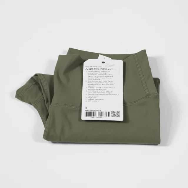 Lulu Classic2.0 High Waist Yoga Leggings Fitness Women Sports Pants Tight Athletic High-rise Buttery Soft Gym Clothe Custom Logo Moss green