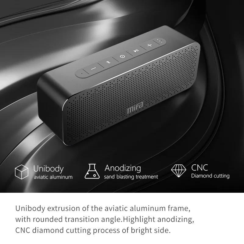 MIFA A20 Bluetooth Динамик металла Портативный Super Bass Беспроводной Bluetooth4.2 3D цифровой звук