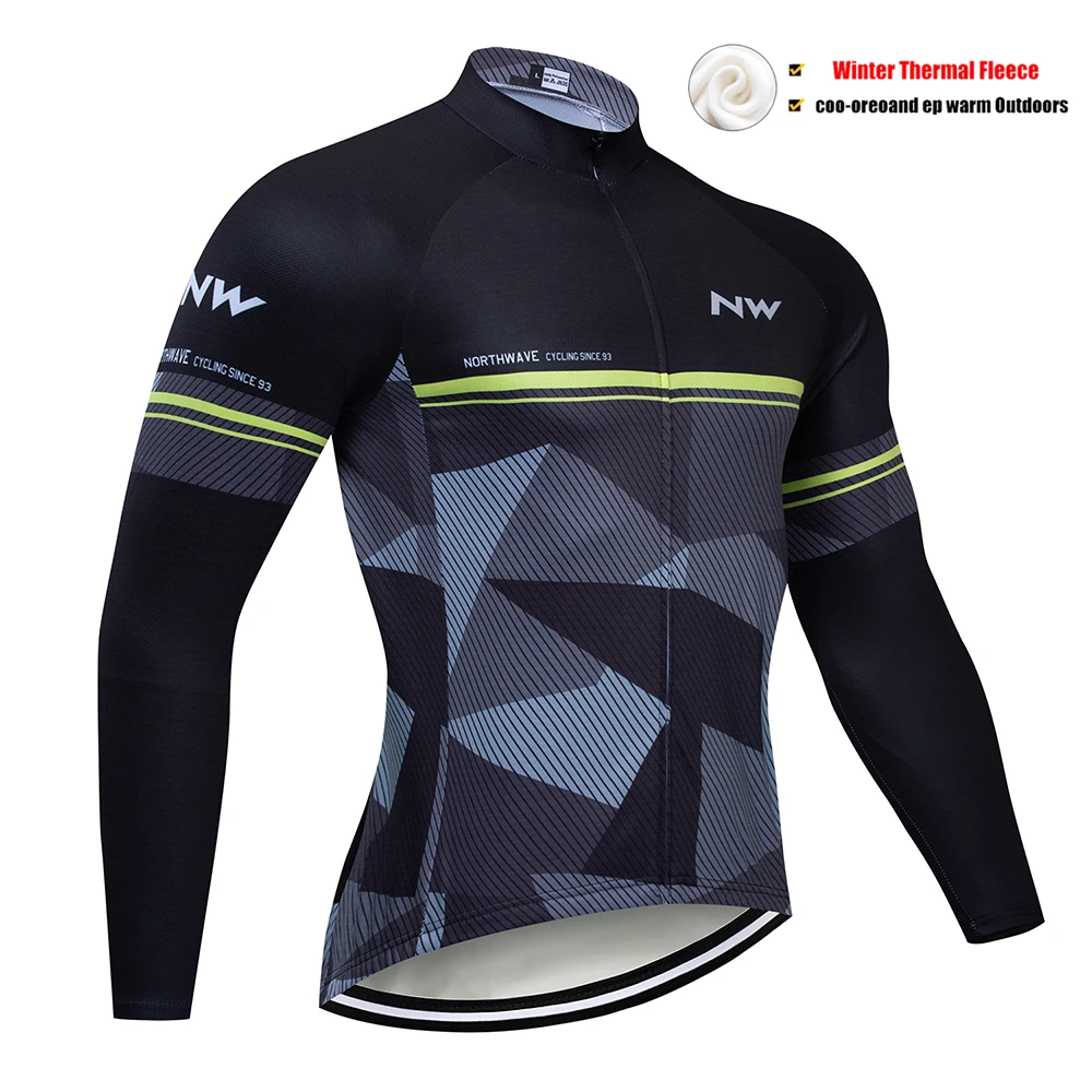 Pic Color Northwave теплая Зимняя Теплая Флисовая велосипедная одежда NW Мужской трикотажный костюм для езды на велосипеде MTB Одежда комбинезон комплект - Цвет: Pic Color
