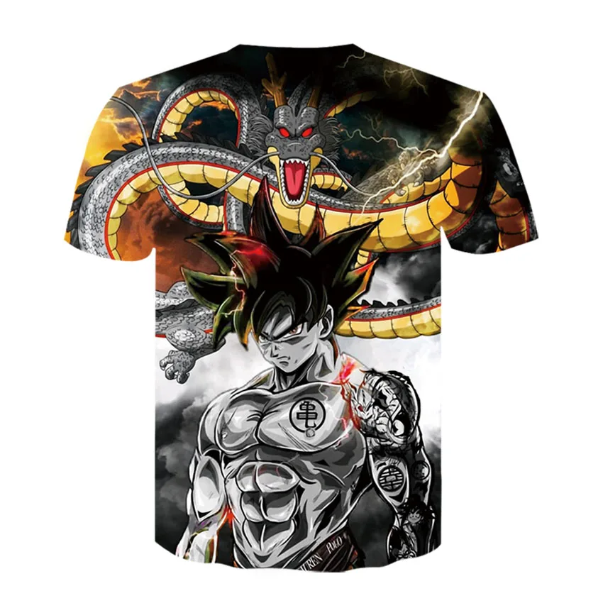 Новинка Мужская 3D футболка Dragon Ball Z Ultra Instinct Goku Super Saiyan God Vegeta Dragon Ball Футболка с принтом летние топы