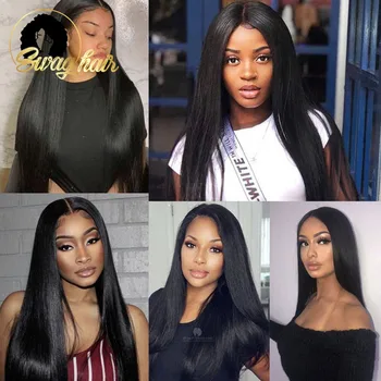 

Swag Hair 32 34 36 38 Inches Straight Human Hair Bundles 3 4 pieces Remy Hair extension Brazilian Hair Weave Bundles