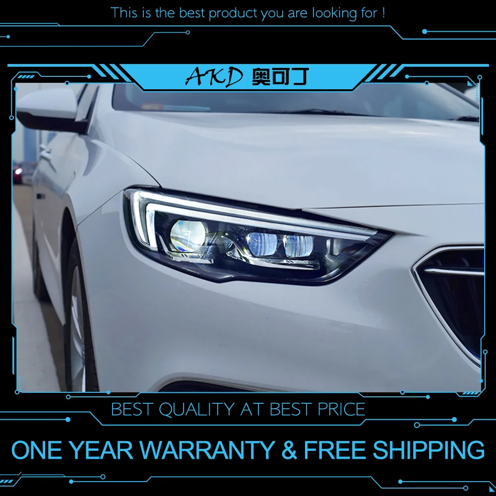 AKD тюнинг автомобильных фар для Opel Buick Regal 2017 светодиодные фары DRL ходовые огни