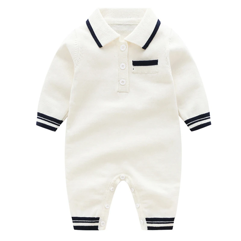 Baby Boys' Knit Rompers Newborn Baby Clothes Long Sleeve Knitted Warm Kid's Autumn Clothing Knitting Rompers 0-24m Cute Overalls infant romper