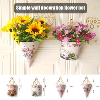

Wall Hanging Planter Flower Pot Plastic Plant Baskets Hanging Flowder Holder Balcony Garden Home Decoration @LS