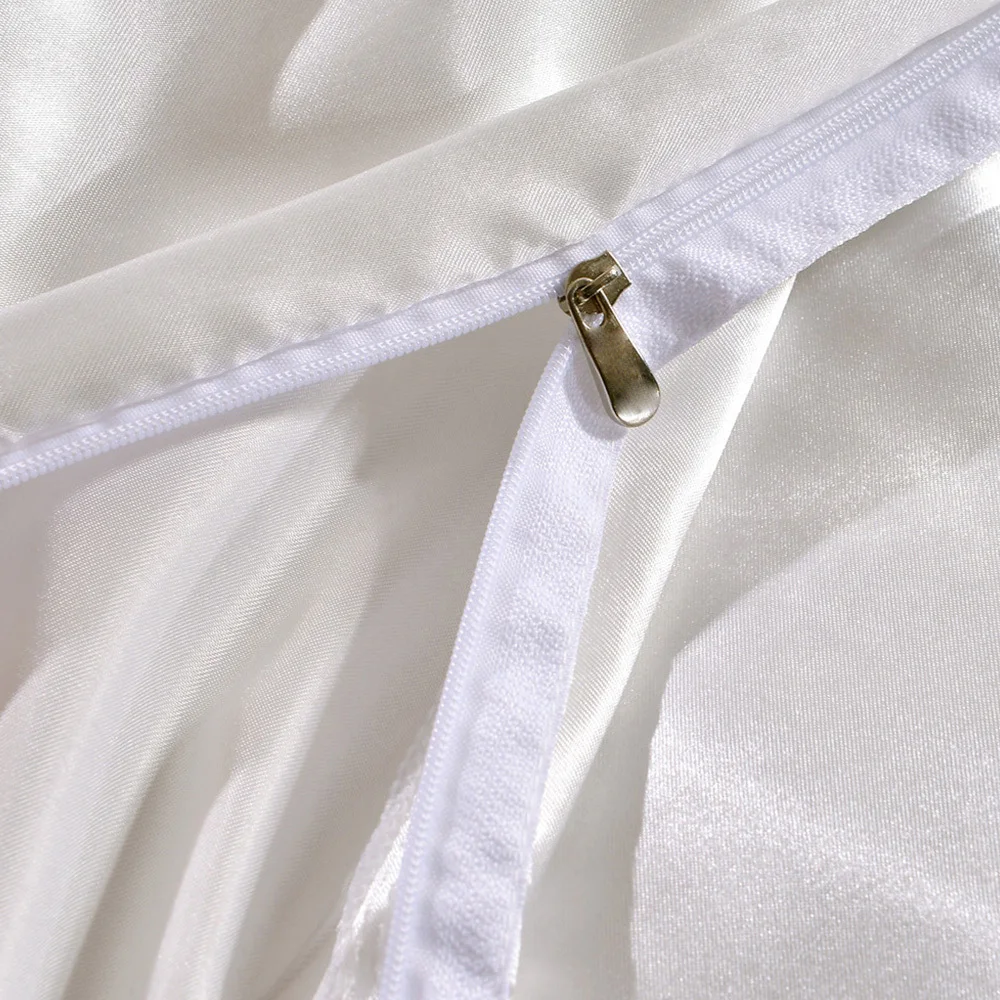 Цветной 100% комплект постельного белья из натурального шелкового атласа домашний