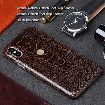 

Natural Ostrich Foot Skin Phone Case For Xiaomi Mi 9T 9 8SE A1 A2 Lite Max 3 Mix2S Case For Redmi Note 7 4X 5 5A Plus Back Cover