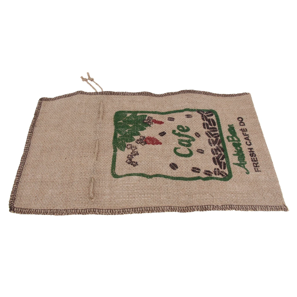 12.6x7.5 inch Large Burlap Bags with Drawstring Burlap Coffee Bean Bags Potato Race Bags 1 Lbs Linen Storage Jute Bag Hevy Duty