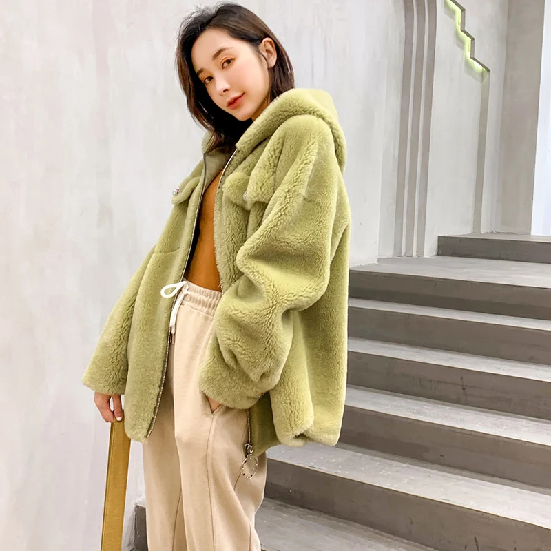 

Real Fur Coat Women Korean Sheep Shearing Winter Coat Women Wool Jacket Women Clothes 2020 Manteau Femme N-69221 YY1162