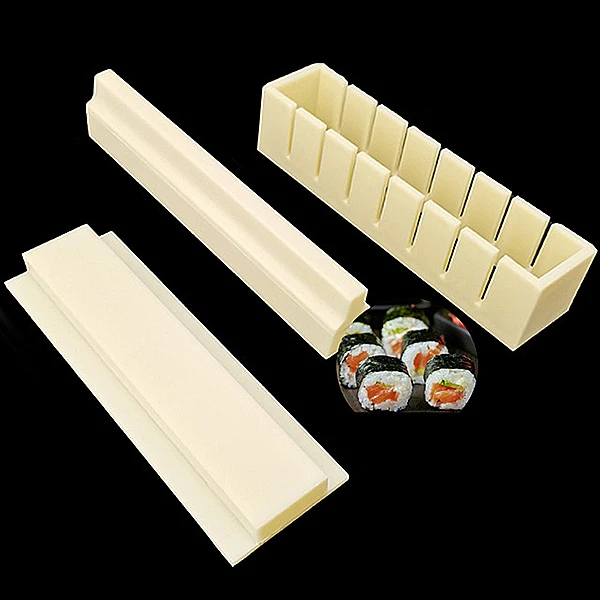 Kit para hacer sushi, 10 piezas Moldes para sushi Kit de preparación de sushi  Kit completo de sushi maki con cuchillo, Sushi Maker Adecuado para  principiantes - Blanco ACTIVE Biensenido a ACTIVE