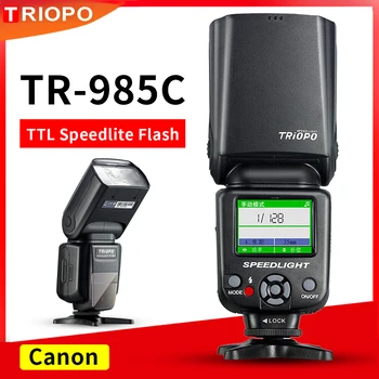 

TRIOPO TR-985C Color LCD e-TTL 1/8000 HSS Master/Slave Wireless Flash Light Speedlite for Canon