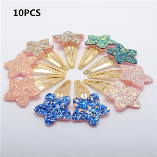 1-10Pcs 10 шт., аксессуары для волос с Микки Маусом для маленьких девочек, заколка с ушками Микки, позолоченные заколки для волос, заколка для волос с короной, детский подарок на день рождения - Цвет: 1-10Pcs