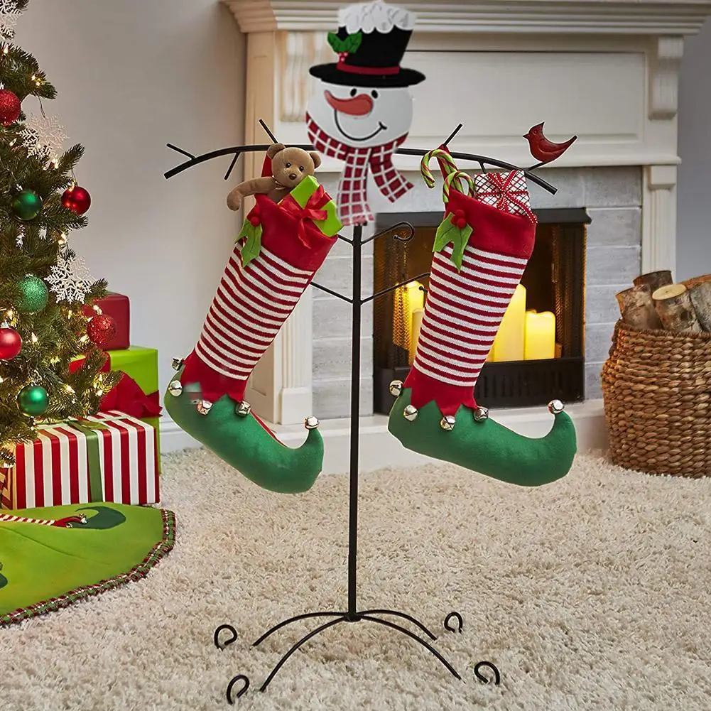 Christmas Stocking Holder Stand Christmas Sock Rack Metal Tree Branch