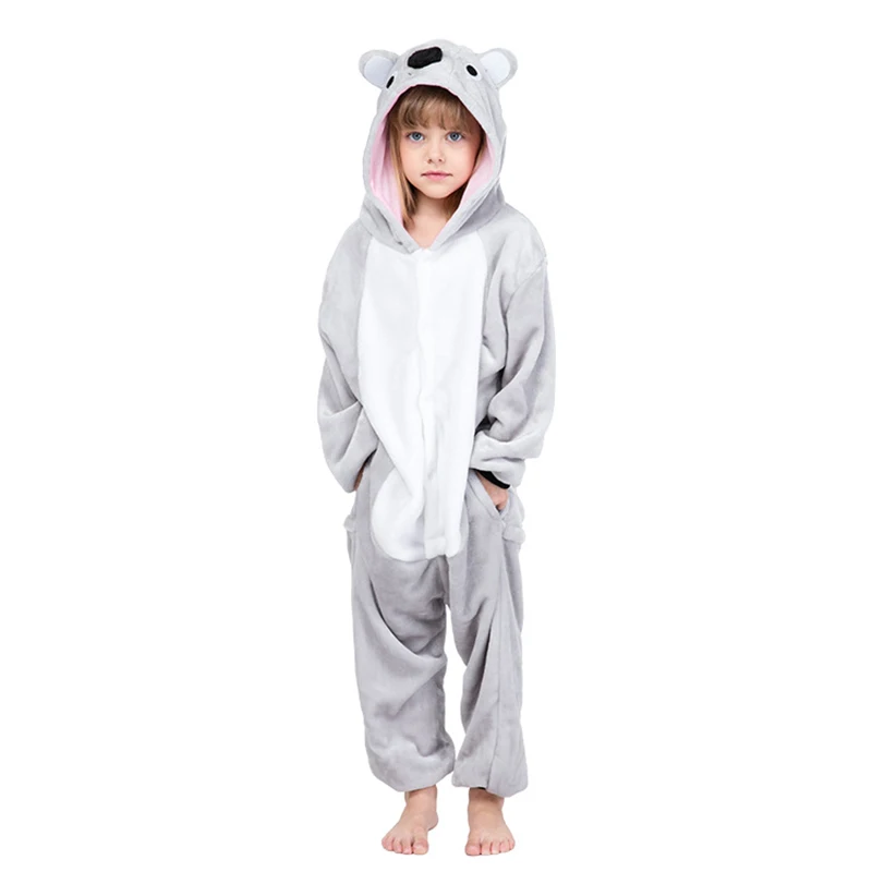 Kigurumi-Pijama de uma peça para crianças, unicórnio,