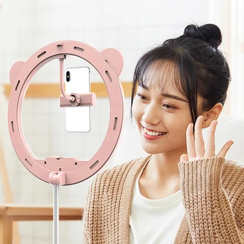 

10 Inch Ring Light Photographic Light Ring Adjustable Foldable Round Frame Stand For Canon Camera Phone Video Photo Studio Lamp