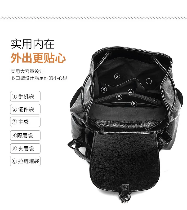 Kajie Genuine Leather Women Backpack Fashion Sheepskin Travel School Bags For Teenage Girls New Korean Bagpack