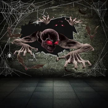 

Halloween Horror Stickers Decoration Wall Sticker Glass Sticker Blood Handprint Stickers Window Decal for Door Halloween Decor