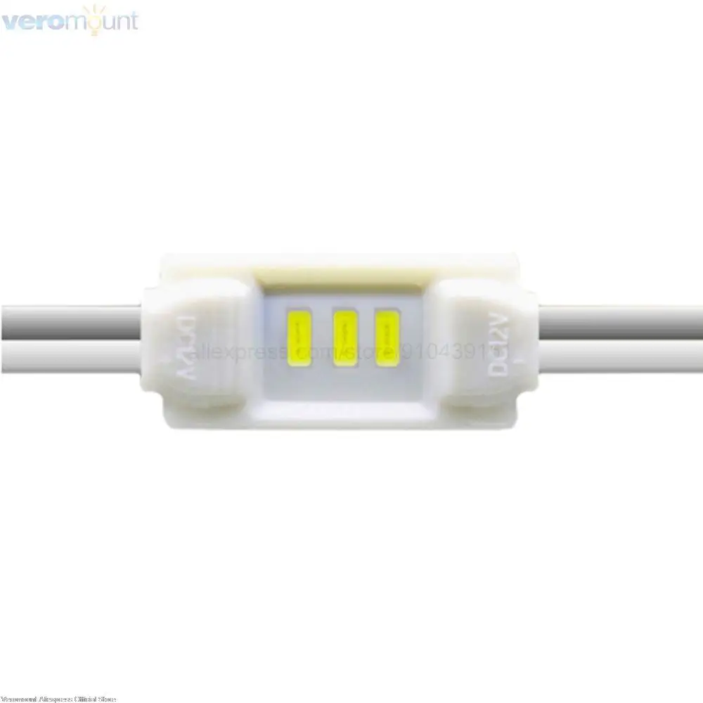 20pcs 12V DC SMD 3014 Injection LED Module String IP65 Waterproof LED Light Module 0.3W 3 LEDs 18*09mm for mini letters