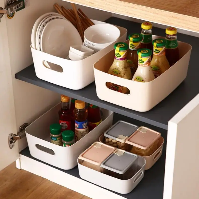 Sundry storage basket desktop plastic cosmetic kitchen sorting box makeup | Дом и сад