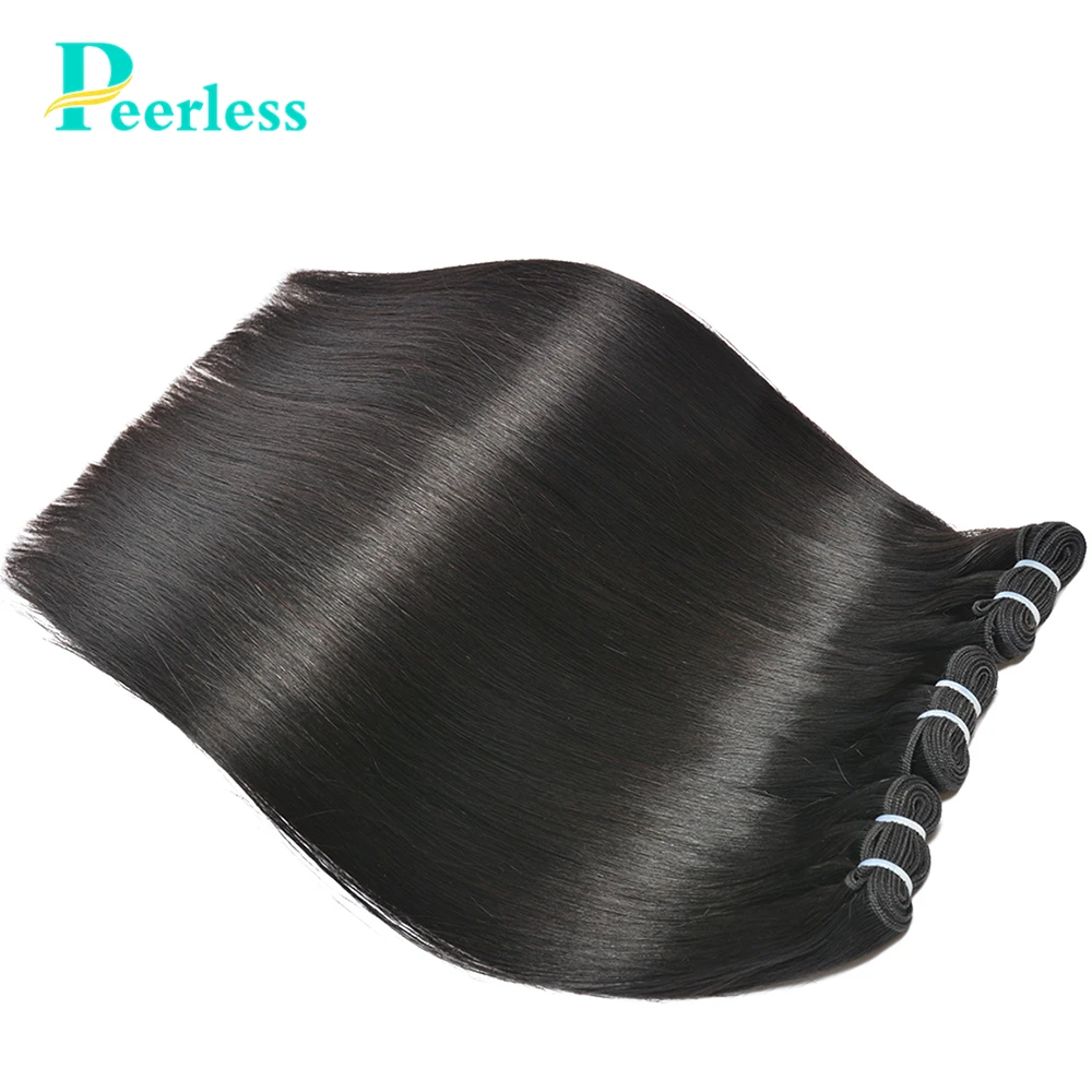 PEERLESS Virgin Hair бразильские прямые 4 пряди 10-28 дюймов натуральный цвет средний коэффициент необработанные человеческие волосы для наращивания